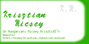 krisztian micsey business card